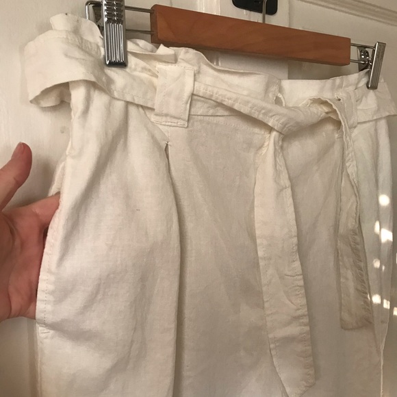 Chelsea & Violet ivory paper bag pants NWT - Picture 8 of 9